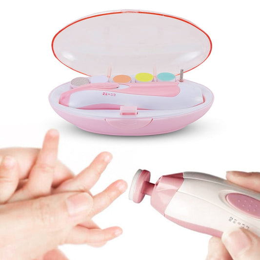 Electric Safe Nail Clipper Cutter Baby Nail Trimmer Manicure Pedicure Clipper Cutter Pink