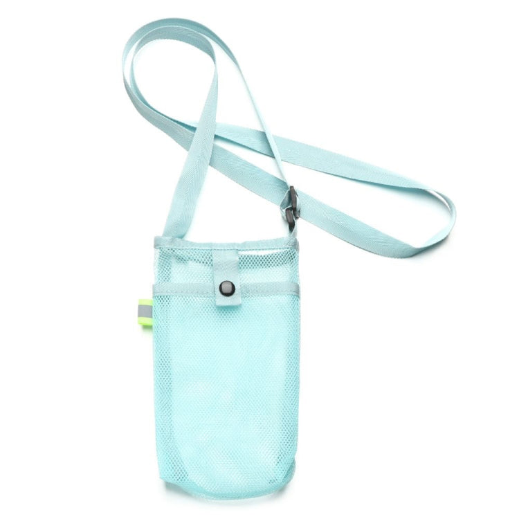 Mesh Fabric Diagonal Outdoor Water Bottle Bag Universal Children Thermos Cup Cover Korean Blue