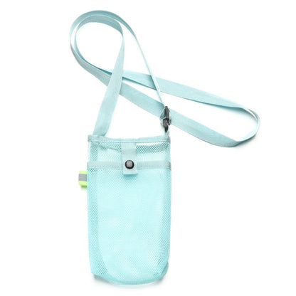 Mesh Fabric Diagonal Outdoor Water Bottle Bag Universal Children Thermos Cup Cover Korean Blue